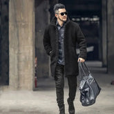 Threebooy Male Jackets Stand Collar Loose Solid Color Harajuku Warm Men's Coats Winter Vintage Luxury Designer New In Work Padding Novelty